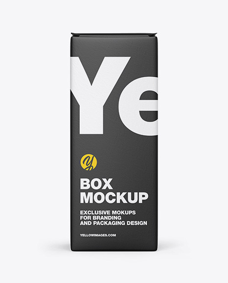 Matte Paper Box Mockup In Box Mockups On Yellow Images Object Mockups