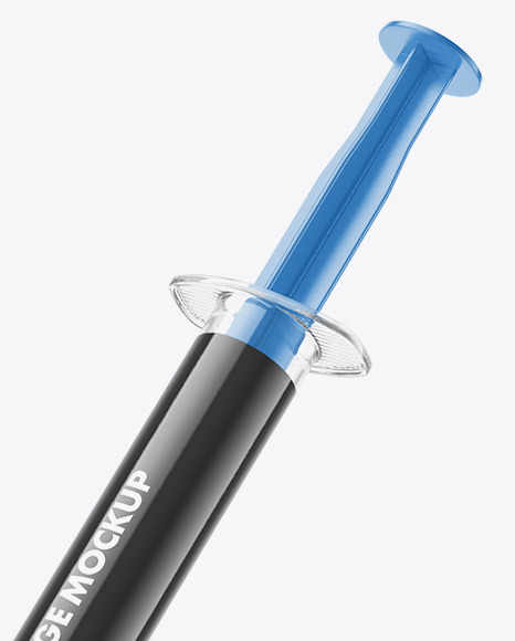 Syringe with Transparent Filling Mockup