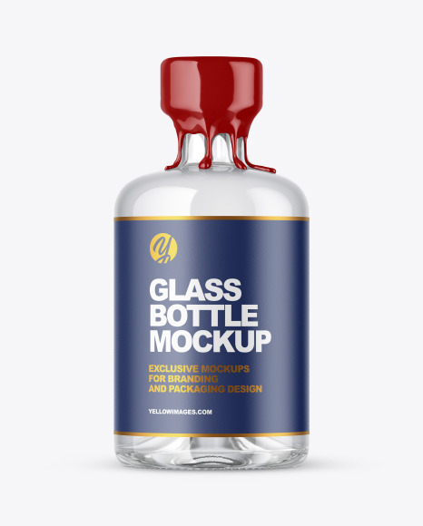 Download Clear Glass Bottle With Wax Mockup In Bottle Mockups On Yellow Images Object Mockups Yellowimages Mockups