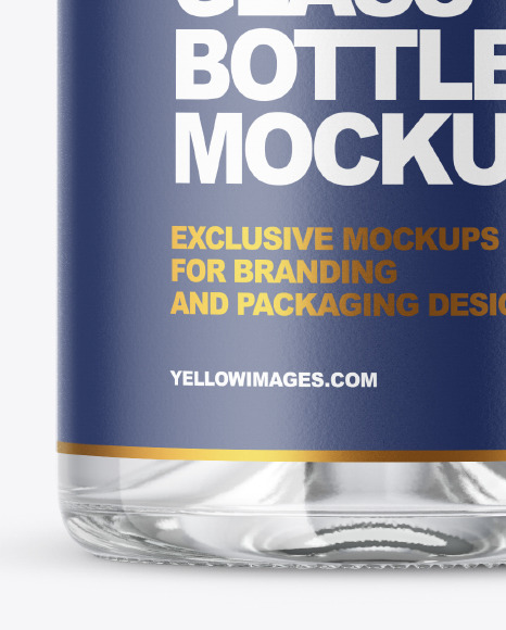 Download Clear Glass Bottle With Wax Mockup In Bottle Mockups On Yellow Images Object Mockups