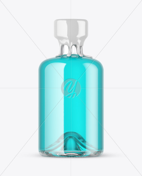 Clear Glass Bottle With Wax Mockup In Bottle Mockups On Yellow Images Object Mockups