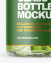 Clear Glass Bottle with Wax Mockup