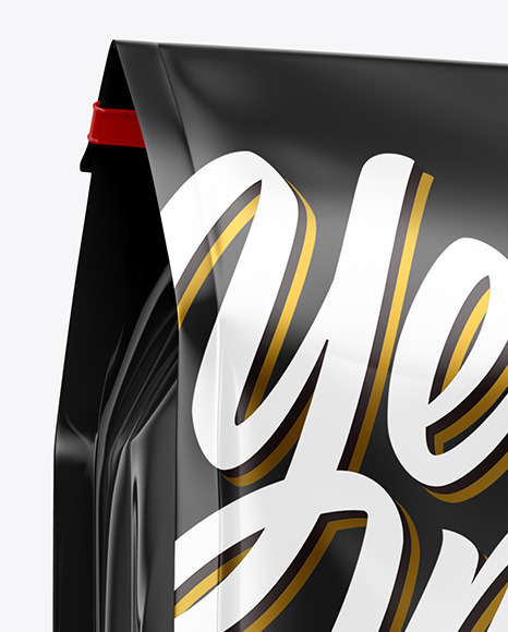 Glossy Coffee Bag Mockup PSD #2