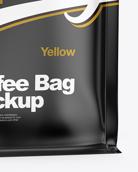 Glossy Coffee Bag Mockup PSD #1