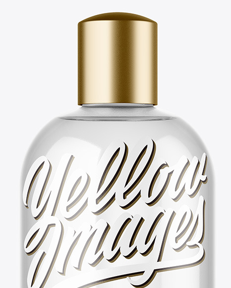 Clear Glass Bottle Mockup