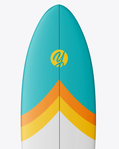 Download Surfboard Mockup - Front View in Packaging Mockups on Yellow Images Object Mockups