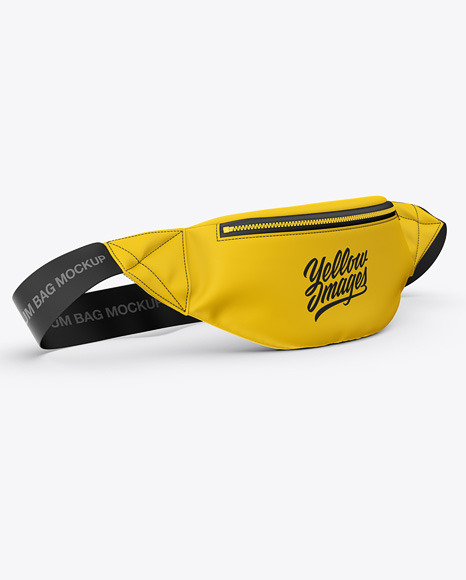 Download Bum Bag Mockup - Front Half-Side View - Fanny Pack in ...