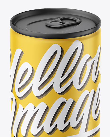 Matte Drink Can Mockup PSD #6