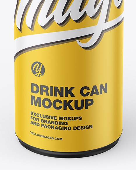 Matte Drink Can Mockup PSD #5