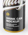 Glossy Drink Can Mockup