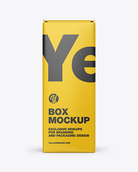 Download Glossy Paper Box Mockup In Box Mockups On Yellow Images Object Mockups PSD Mockup Templates