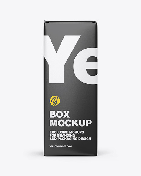 Download Glossy Paper Box Mockup In Box Mockups On Yellow Images Object Mockups PSD Mockup Templates