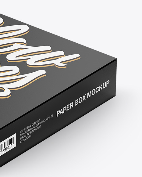 Paper Box Mockup   Half Side View PSD #5