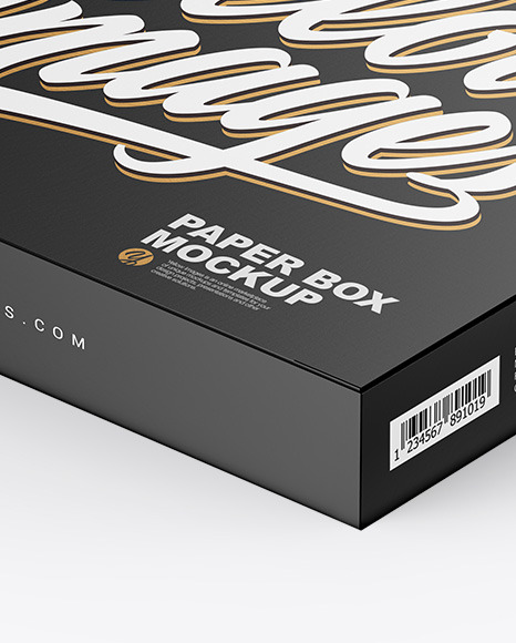 Paper Box Mockup   Half Side View PSD #6