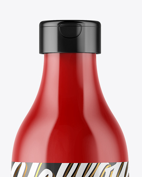 Glossy Plastic Bottle Mockup