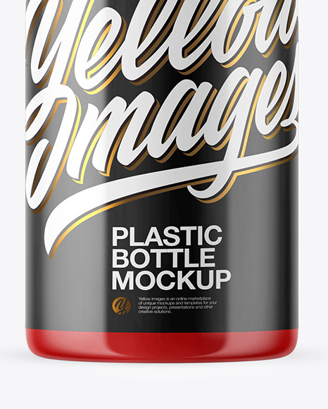 Glossy Plastic Bottle Mockup