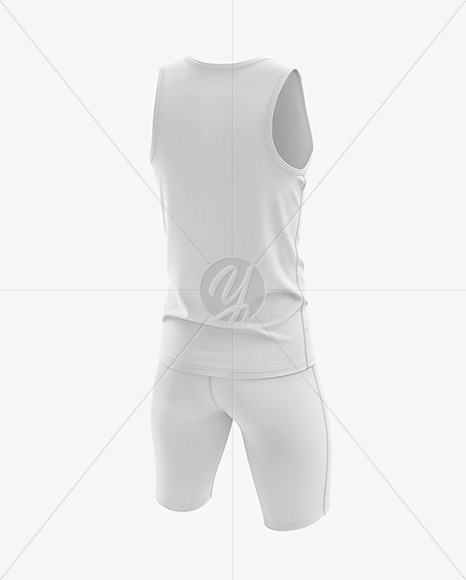 Download Men S Sprinting Kit Mockup Front View In Apparel Mockups On Yellow Images Object Mockups