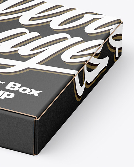 Paper Box Mockup on Yellow Images Object Mockups