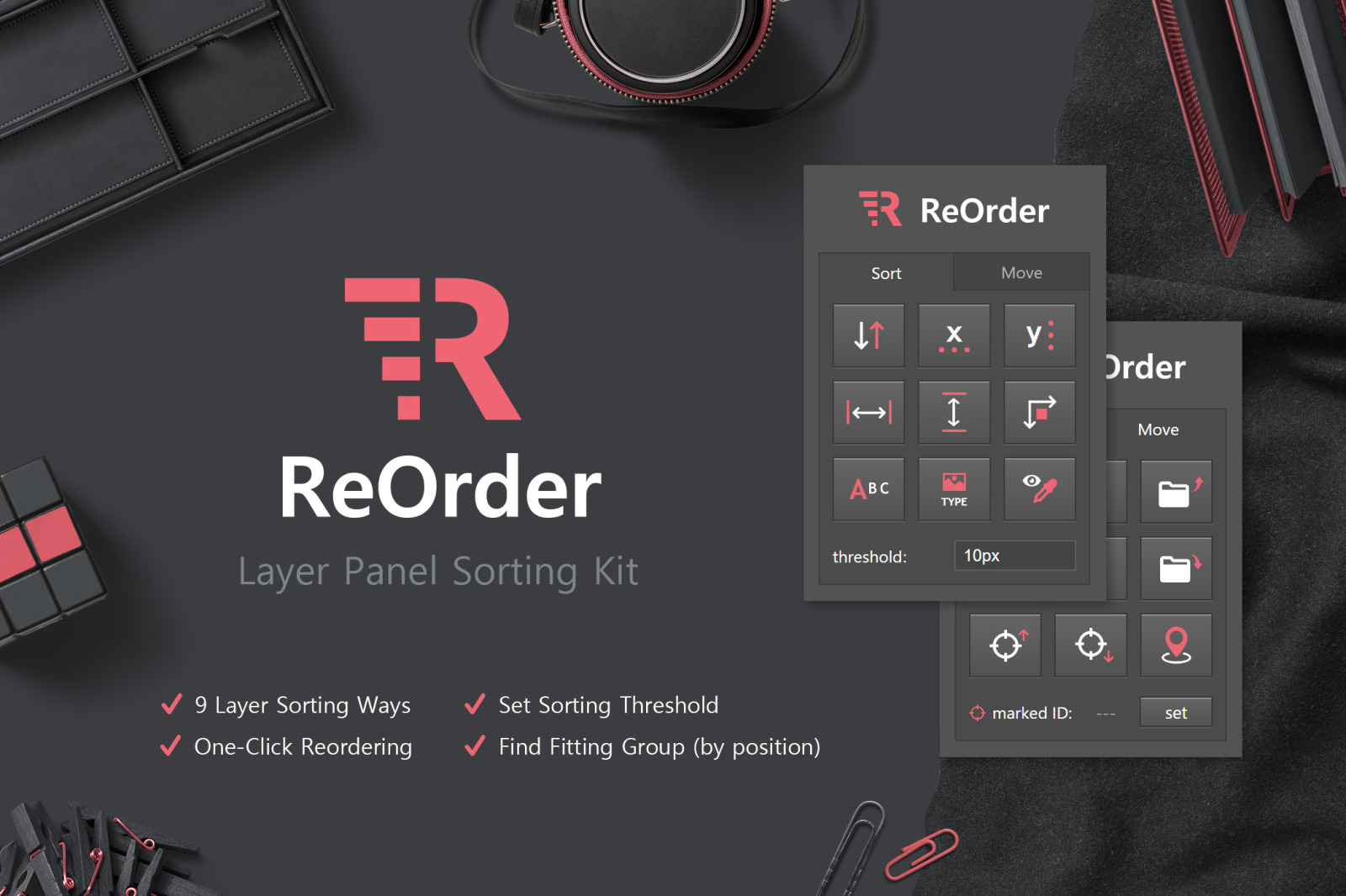 Download Reorder Layer Panel Sorting Kit In Actions Presets On Yellow Images Creative Store PSD Mockup Templates