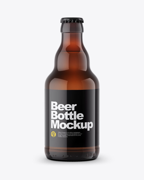 Download Amber Beer Bottle Mockup In Bottle Mockups On Yellow Images Object Mockups Yellowimages Mockups