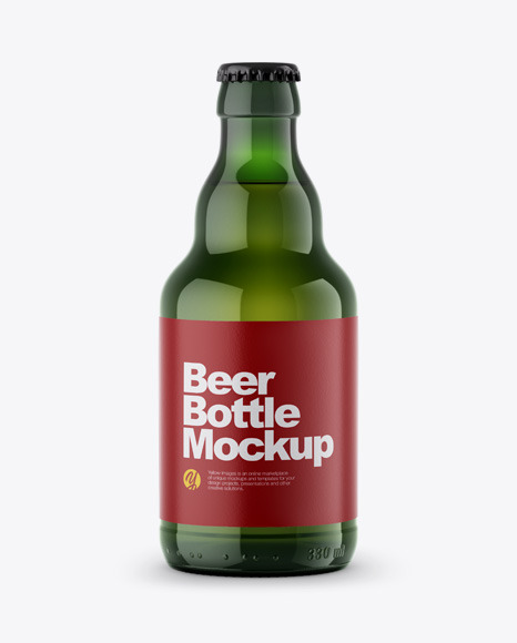 Download 330ml Ceramic Beer Bottle Psd Mockup Yellowimages