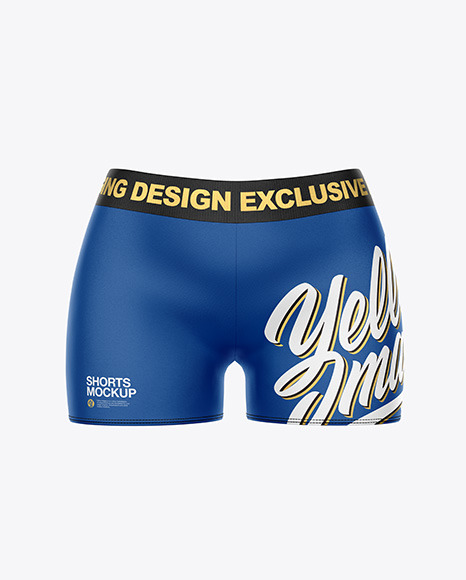 Download Women S Sport Shorts Mockup In Apparel Mockups On Yellow Images Object Mockups