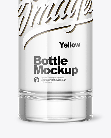 Clear Glass Bottle Mockup PSD #4