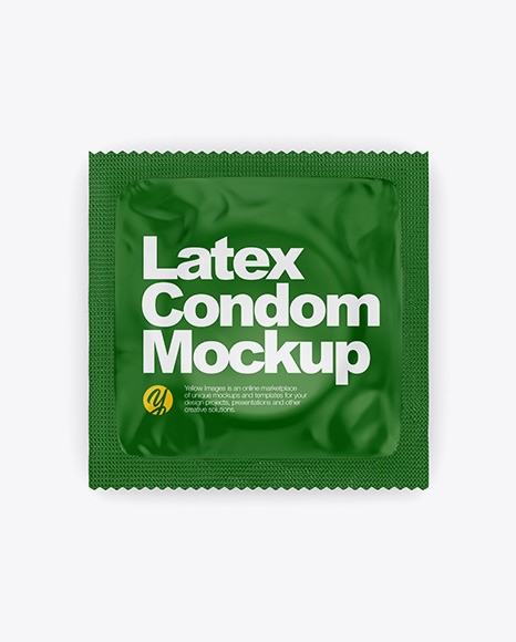 Download Matte Condom Packaging Mockup in Sachet Mockups on Yellow ...