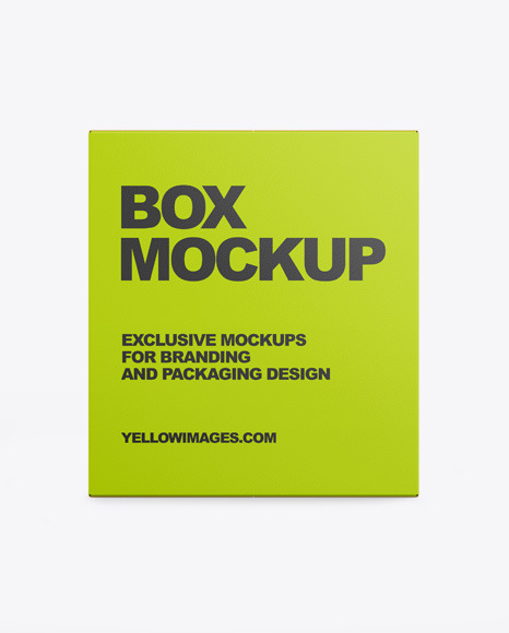 Paper Box Mockup In Box Mockups On Yellow Images Object Mockups