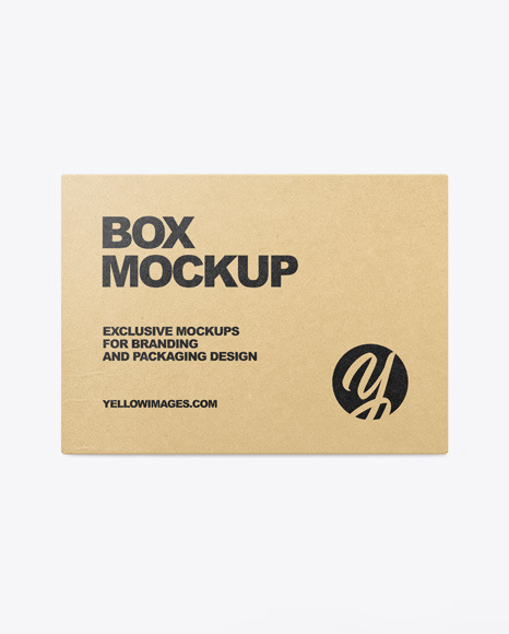 Kraft Box Mockup In Box Mockups On Yellow Images Object Mockups