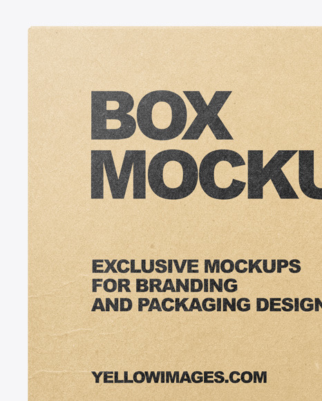 Download Kraft Box Mockup In Box Mockups On Yellow Images Object Mockups PSD Mockup Templates