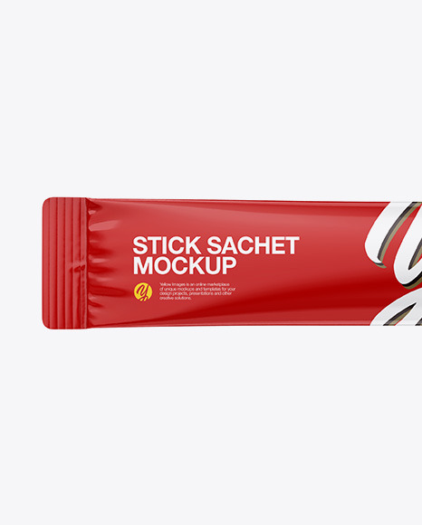 Download Glossy Stick Sachet Mockup In Sachet Mockups On Yellow Images Object Mockups