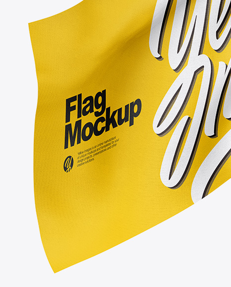 Flag Mockup PSD #1