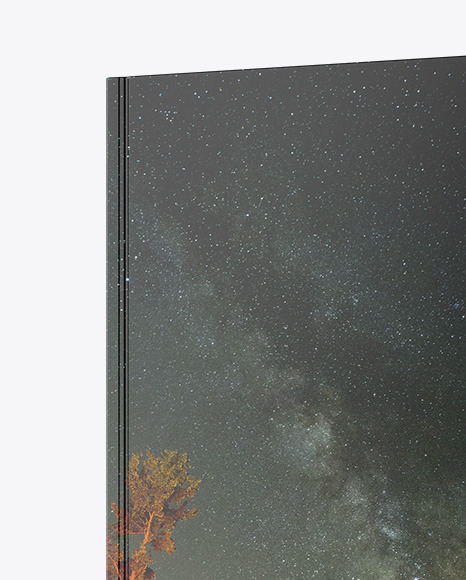 Book W  Glossy Cover Mockup   Half Side View PSD #2