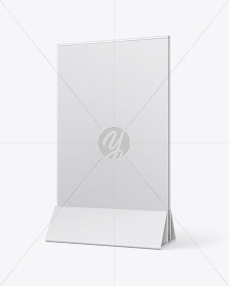 Glass Table Tent Mockup In Indoor Advertising Mockups On Yellow Images Object Mockups