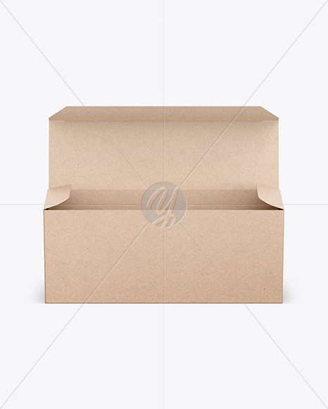 Download Opened Kraft Box Mockup In Box Mockups On Yellow Images Object Mockups PSD Mockup Templates