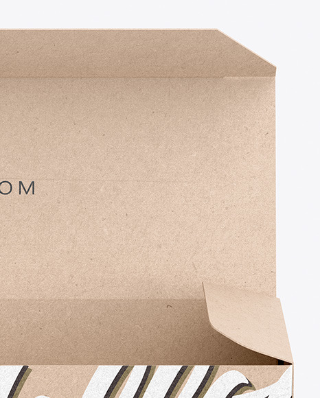 Opened Kraft Box Mockup