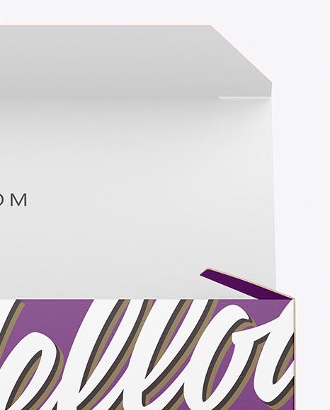 Opened Paper Box Mockup PSD #2