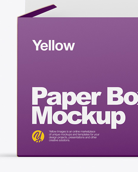 Opened Paper Box Mockup PSD #1