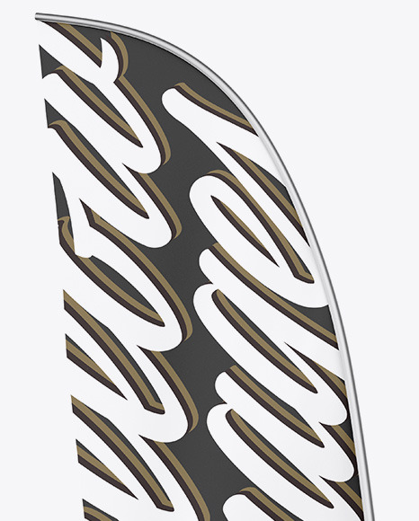 Matte Convex Flag Mockup PSD #6