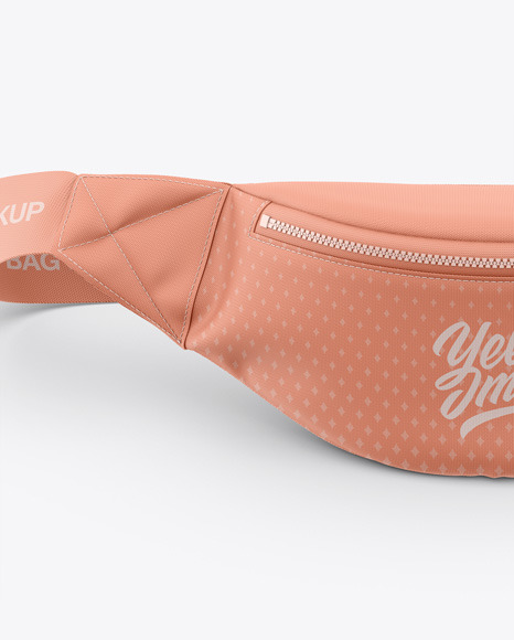 Download Bum Bag Mockup Front View Fanny Pack In Apparel Mockups On Yellow Images Object Mockups PSD Mockup Templates