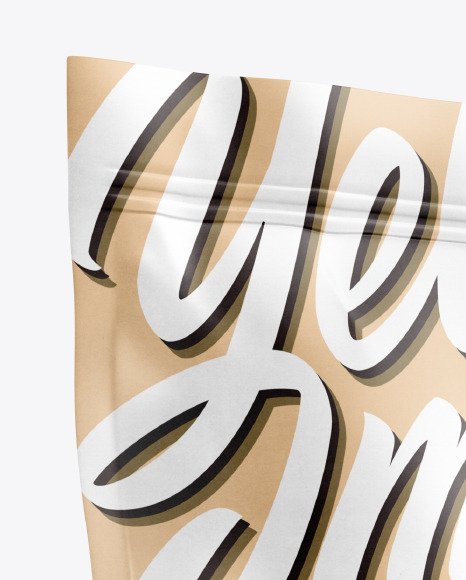 Kraft Stand Up Pouch Mockup PSD #2