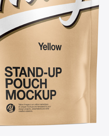 Kraft Stand Up Pouch Mockup PSD #1