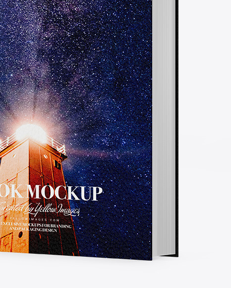 Book w  Leather Cover Mockup   Half Side View PSD #1