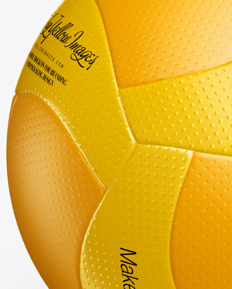 Volleyball Ball Mockup In Object Mockups On Yellow Images Object Mockups