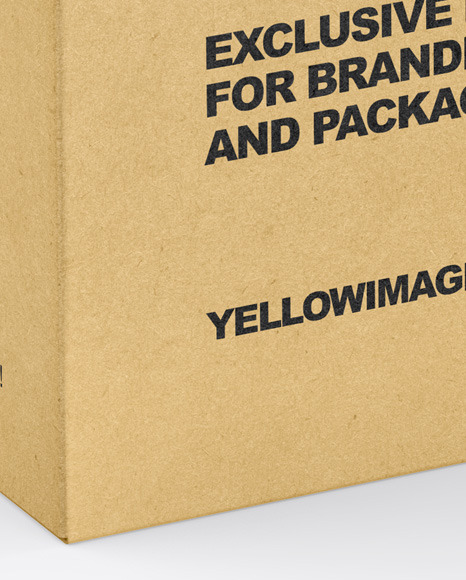 Kraft Box Mockup PSD #4