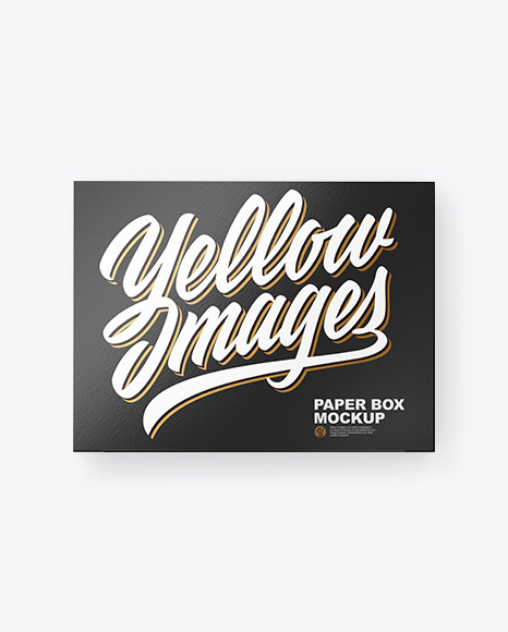 Download Paper Box Mockup Top View In Box Mockups On Yellow Images Object Mockups PSD Mockup Templates