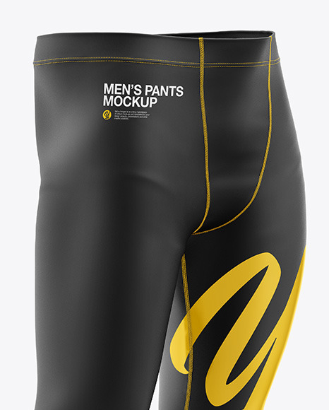 Download Men S Pants Mockup Front Half Side View In Apparel Mockups On Yellow Images Object Mockups