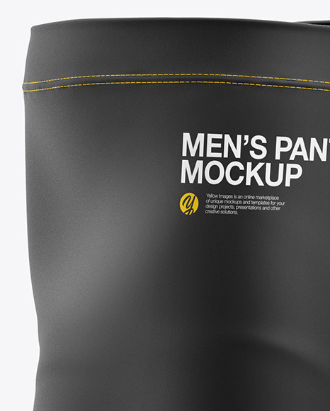 Download Men S Pants Mockup Front Half Side View In Apparel Mockups On Yellow Images Object Mockups