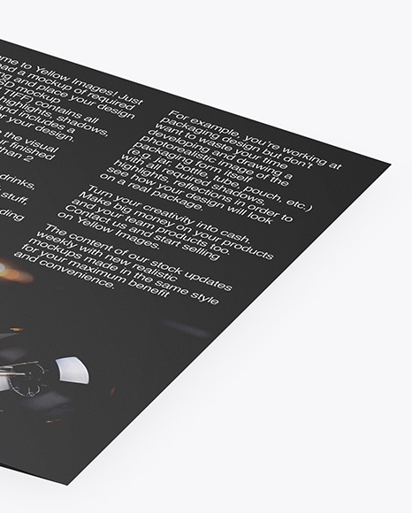 Brochure Mockup - Back Side View